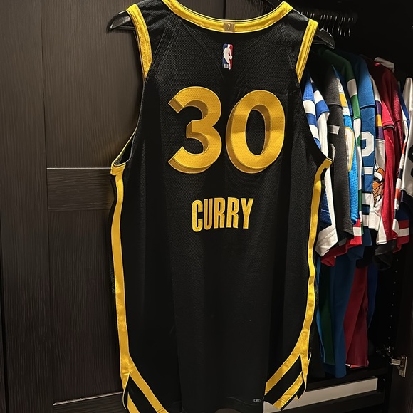 Nike Stephen Curry Golden State Warriors Authentic Jersey - City Edition - Black - Picture 5 of 7